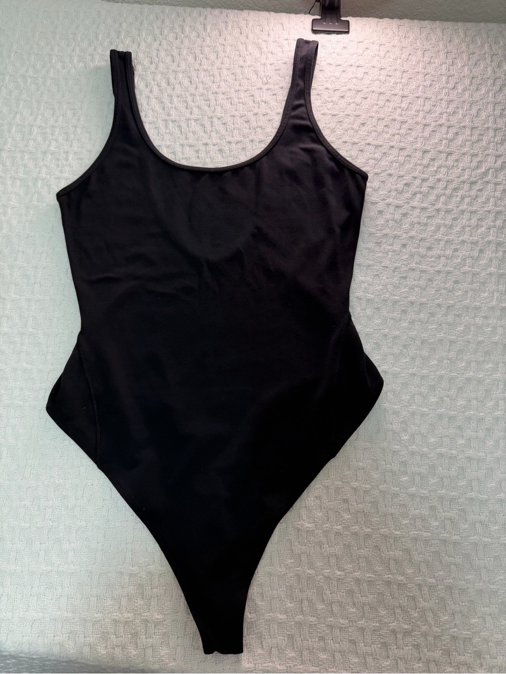 lululemon athletica Black Scoop-Neck Bodysuit